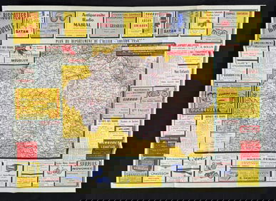 French Map of Central French Motorway