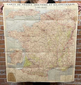 1930 Road Map of France