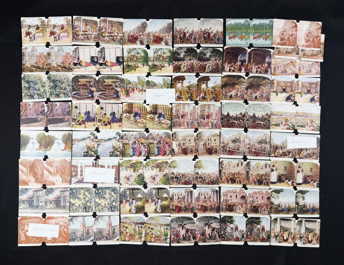 Group of Historic and Religious Stereoviews: Nice grouping. 49 total.