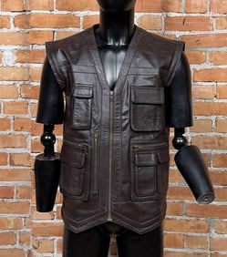 Vintage Brown Leather Vest
