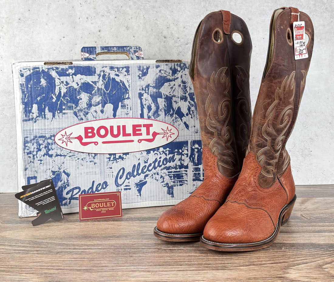 Boulet Leather Cowboy Boots: Sold with original Box. Made in Canada. Size 10EEE Wide. New with Tags