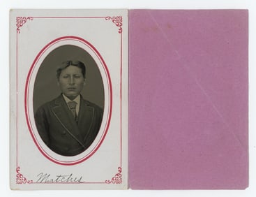Carl Matches Cheyenne Indian POW Tintype Photo