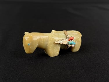 Herbert Davis Zuni Carved Mountain Lion Fetish