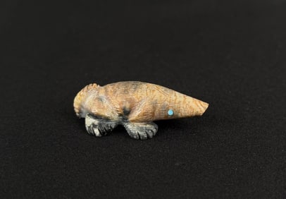 Zuni Carved Picasso Marble Mole Fetish