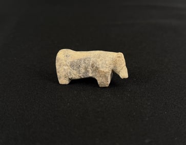 Antique Cochiti Pueblo Sandstone Cow Fetish