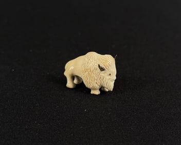 Zuni Carved Mammoth Ivory Buffalo Fetish