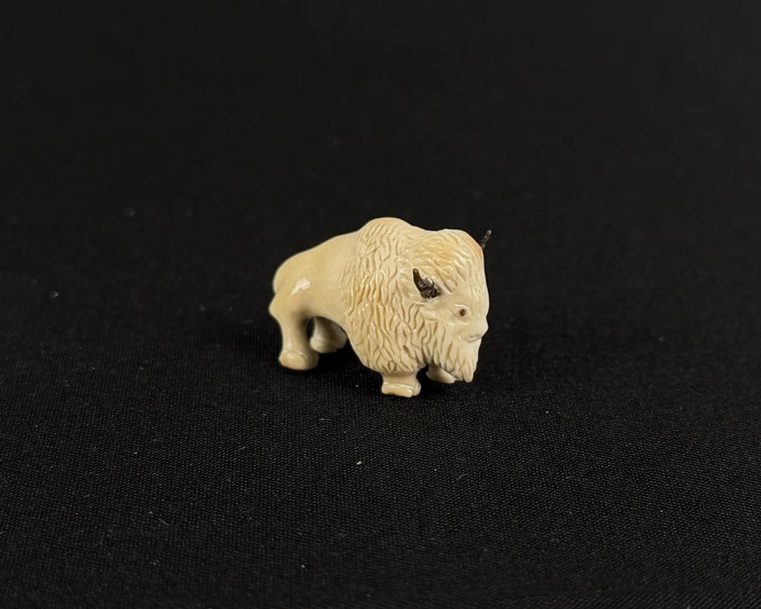 Zuni Carved Mammoth Ivory Buffalo Fetish (1 of 3)