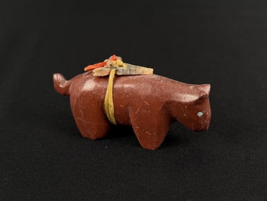 Herbert Davis Zuni Pipestone Mountain Lion Fetish