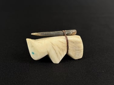 Zuni Carved Horn Donkey Horse Fetish