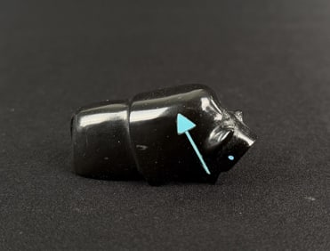 Zuni Carved Jet Buffalo Fetish