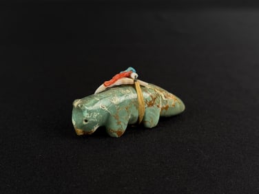 Zuni Carved Turquoise Fox Fetish
