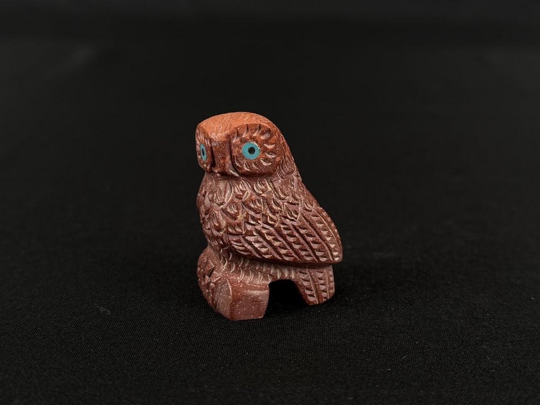 Zuni Carved Pipestone Owl Fetish (1 of 4)