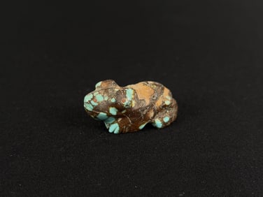 Zuni Carved Turquoise Frog Fetish