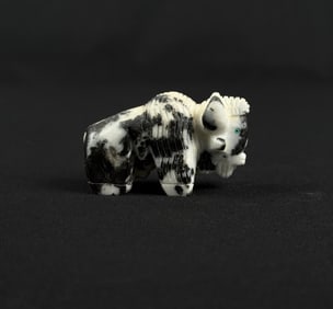 Zuni Carved Zebra Marble Fetish