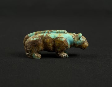 Zuni Carved Turquoise Mountain Lion Fetish