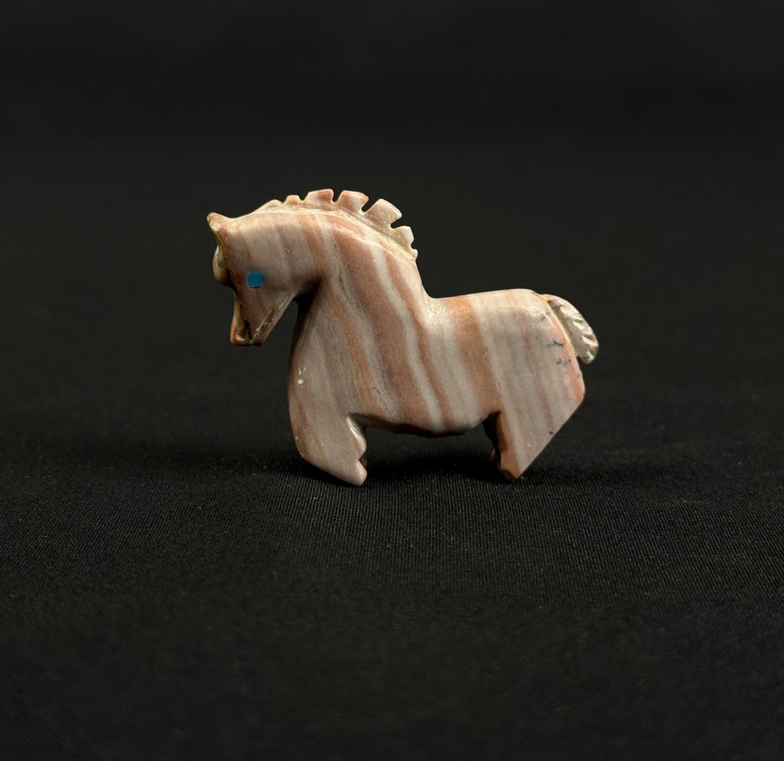 Zuni Carved Rearing Horse Fetish: 2" tall.