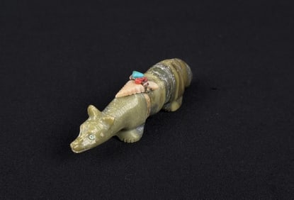 Herbert Davis Zuni Carved Serpentine Fox Fetish