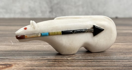 Zuni Carved Heartline Mountain Lion Fetish