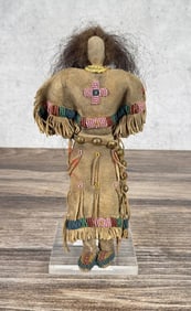 Blackfoot Native American Indian Beaded Doll