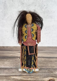 Montana Crow Native American Indian Beaded Doll