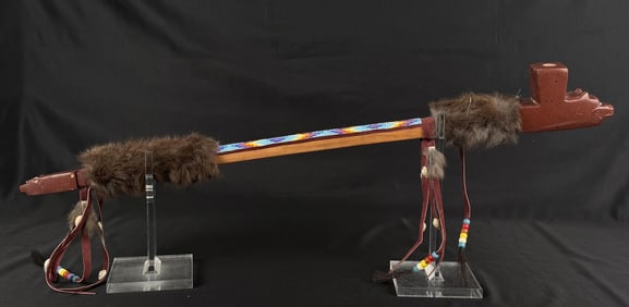 Lee Badonie Zuni Pipestone Bear Peace Pipe