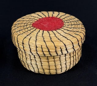 Native American Indian Pine Needle Basket