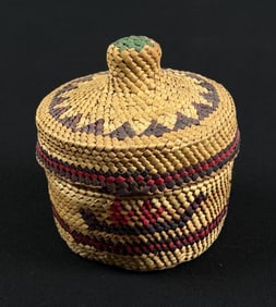 Makah Northwest Coast Native American Whale Basket