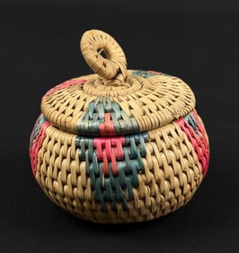 African Lidded Basket