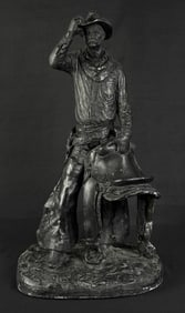 Michael Garman Cowboy Plaster Statue