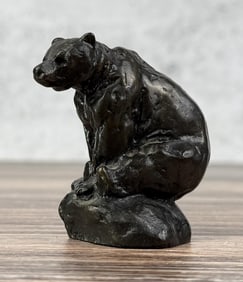 Philip R Goodwin Seated Bear Bronze