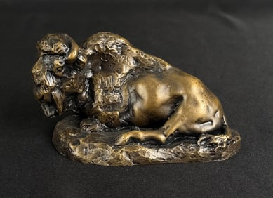 Daro Flood Reclining Buffalo Bronze
