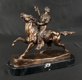 Frederic Remington The Buffalo Signal Bronze