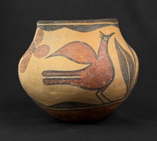 Historic Zia Pueblo Polychrome Olla Jar