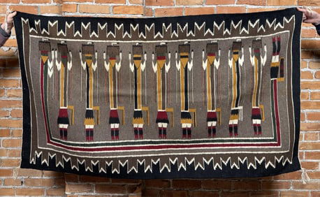 Ruby Jim Navajo Indian Yei Pictorial Rug