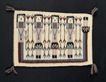 Navajo Indian Yei Pictorial Sampler Rug