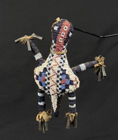 Plains Native American Indian Beaded Fetish