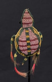 Plains Native American Indian Beaded Fetish