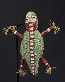 Plains Native American Indian Beaded Fetish