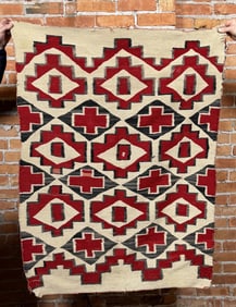 Transitional Navajo Spider Woman Cross Blanket