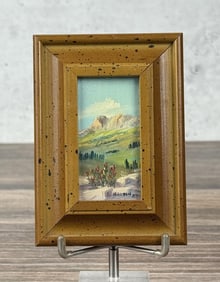 Montana Glacier Park Painting Signed Nelson