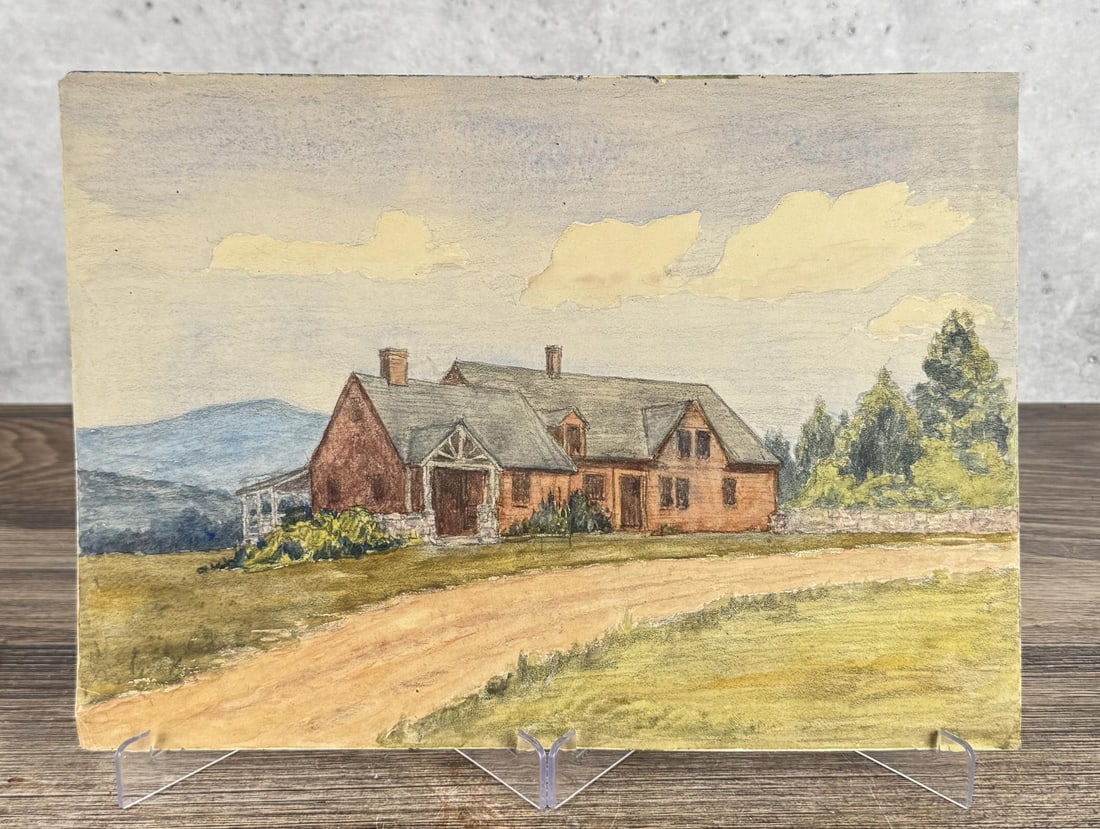 Henry Talbot Watercolor Painting: 10" by 14". Provenance: The Family of Henry S. Talbot. Henry S. Talbot (1836 - 1924) was active/lived in Massachusetts. Henry Talbot is known for Coastal view and landscape painting. HENRY SYLVESTER T