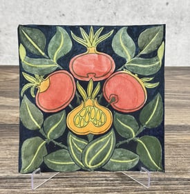 Antique Folk Art Pomegranate Painting