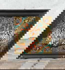 Romanian Adam and Eve in Paradise Icon