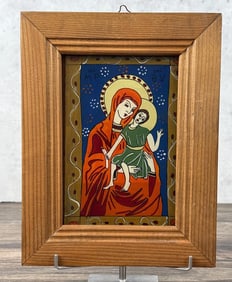 Romanian Virgin Mary with Child Icon