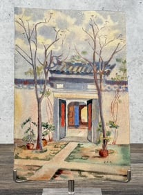 Eunice Fife Sheldon China Watercolor Painting