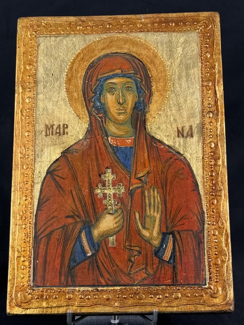 Russian St. Margaret of Antioch Icon: 8 1/4" by 12".