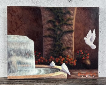 Gary Cook White Doves Painting