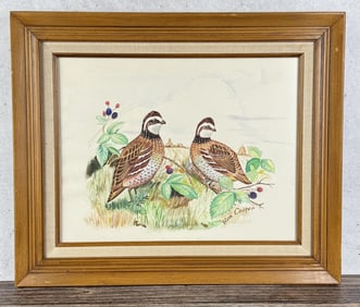 Ben Cooper California Quail Painting