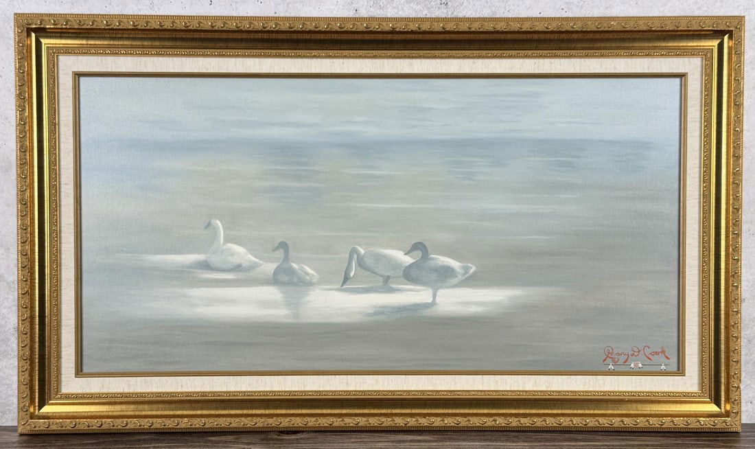 Gary Cook Teton Trumpeter Swan Painting (1 of 5)