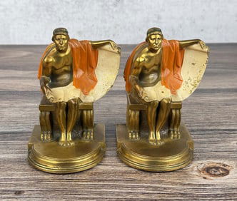 John Ruhl K&O Roman With Scroll Bookends